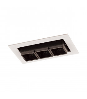 Harper aluminum recessed ceiling light White black