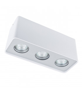 Plafonnier spot moderne Harris blanc 3 ampoules