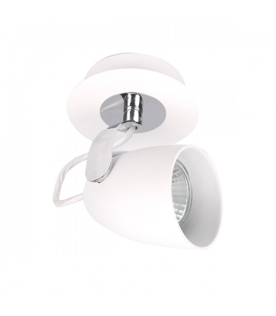 Faretto moderno Oxford Chrome, bianco