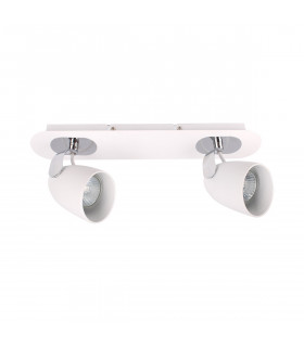 Foco de techo moderno Oxford Chrome, blanco