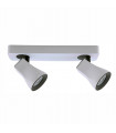 Spot moderne Valentina Blanc, gris 2 ampoules