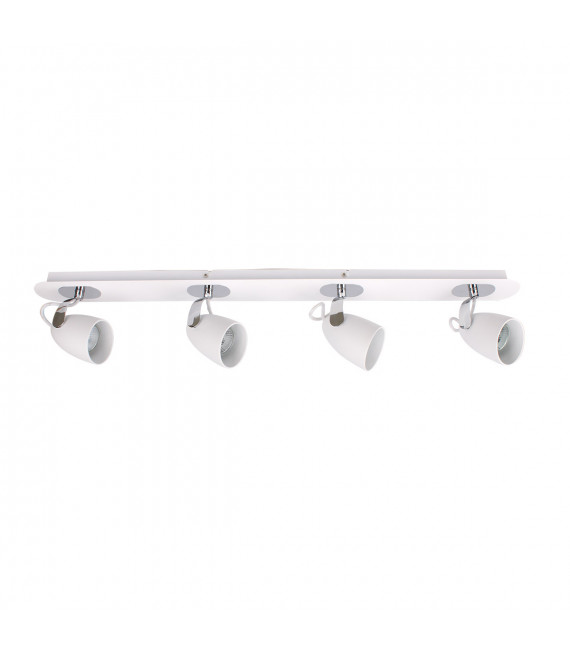 Faretto moderno Oxford Chrome, bianco