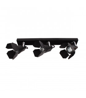 Modern spotlight Milton Black 3 bulbs