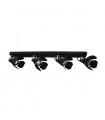 Spot moderne Milton Noir 4 ampoules