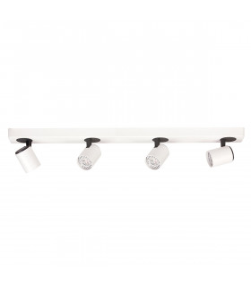 Spot moderne Elvira Blanc sable, noir sablé en aluminum