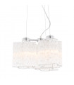 Classic Antonio Chrome pendant lamp 3 glass bulbs