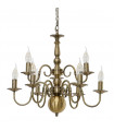 Classic pendant light Marion Antique bronze 9 bulbs