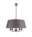 Classic pendant Zanobi Antique bronze, glass and fabric