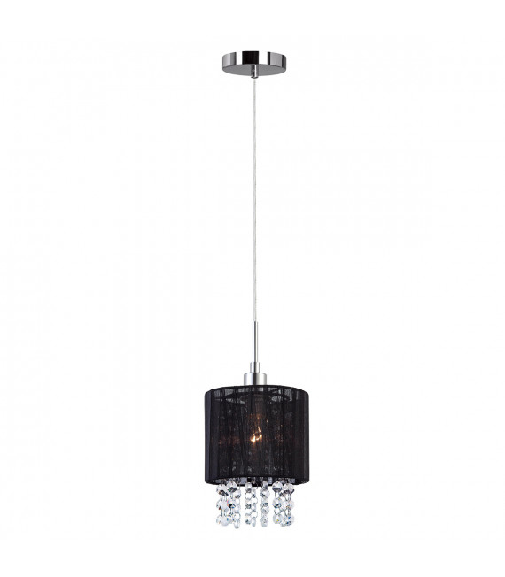 Astra BK Chrome crystal pendant lamp, black
