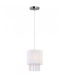 Lámpara colgante de cristal Astra WH Cromo, blanco