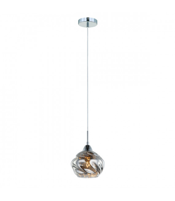 Lámpara colgante de cristal cromado Ritmo