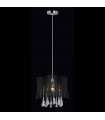 Suspension en cristal Cali Chrome, noir