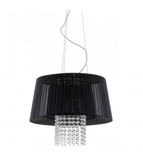 Lámpara colgante de cristal Luisa Negro