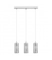 Suspension en cristal Alpio SL Chrome 3 ampoules