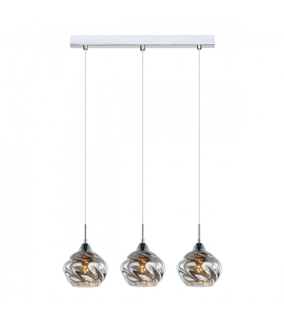 Ritmo Lampada a sospensione in cristallo cromato