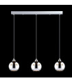 Suspension en cristal Martin Chrome en verre et alu