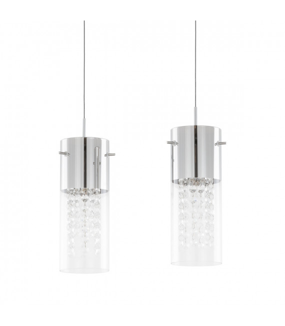 Marqu Chrome 2-light crystal pendant light