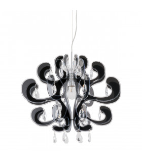 Emporio Crystal Pendelleuchte Schwarz