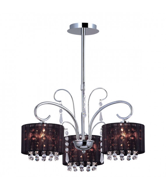 Lámpara colgante de cristal Span Negro