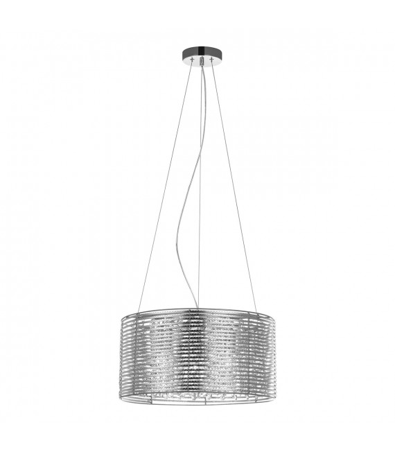 Suspension en cristal Alpio SL Chrome en aluminium