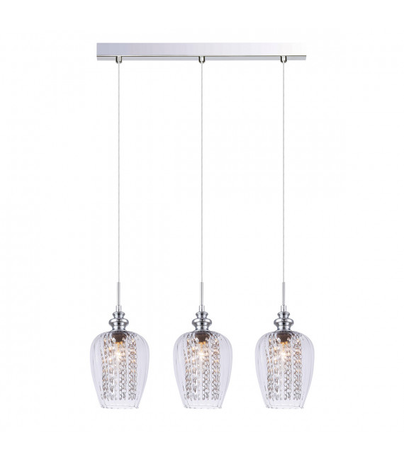 Suspension en cristal Pirita C CR Chrome et verre