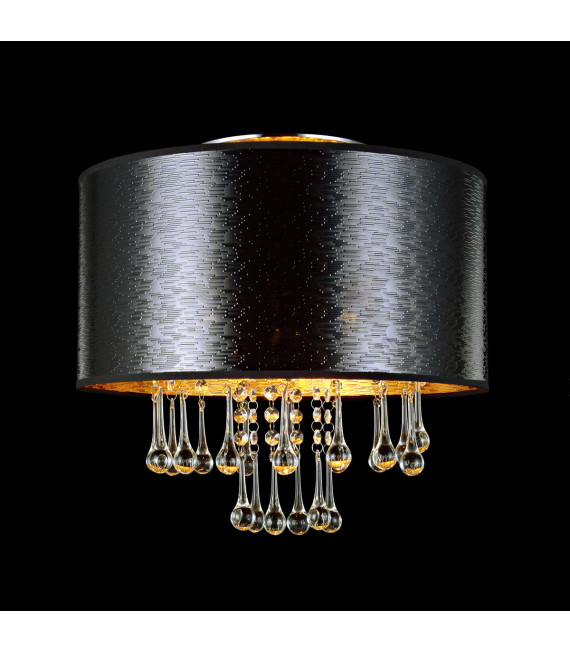 Sasha Chrome Kristall Pendelleuchte, schwarz