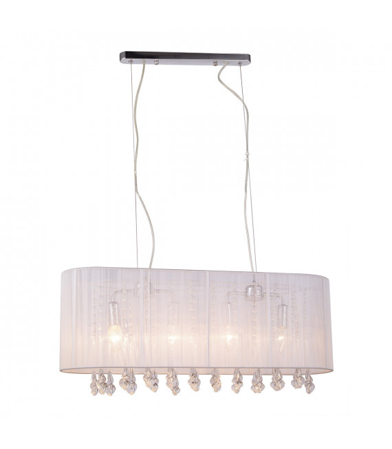 Isla white crystal pendant light 4 bulbs