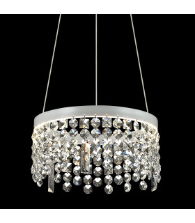 Lampada a sospensione in cristallo Fiona Tappeto bianco