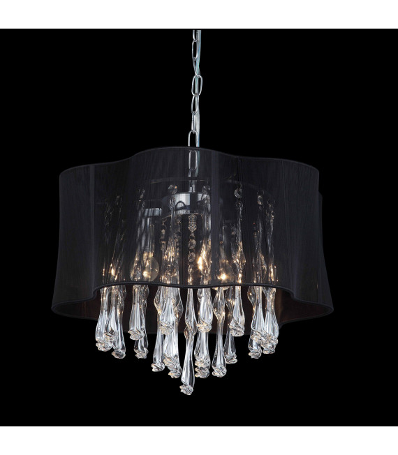 Lámpara colgante Cali Crystal Negro