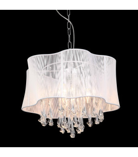 White Cali crystal pendant lamp