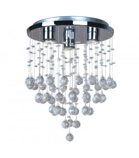 Blast Chrome crystal pendant lamp
