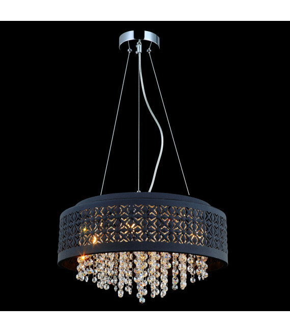 Suspension en cristal Doris Chrome 4 ampoules