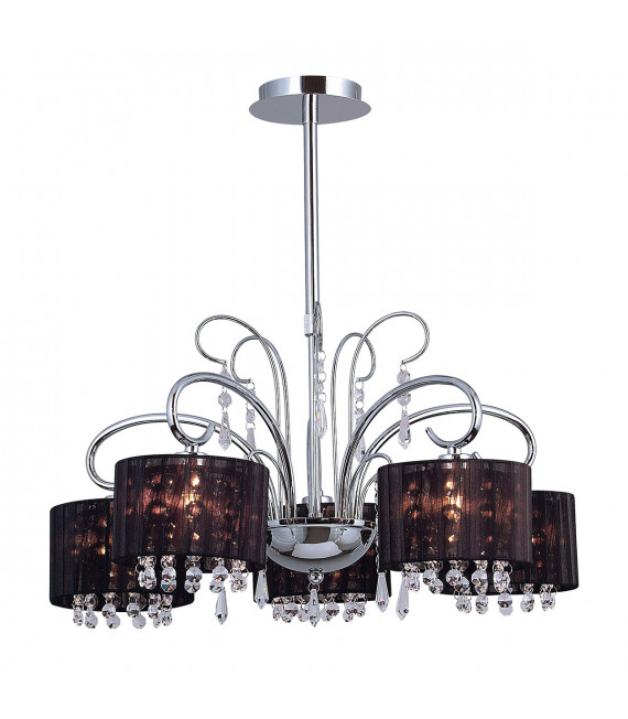 Lámpara colgante de cristal Span Negro