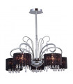 Span Black crystal pendant lamp in metal