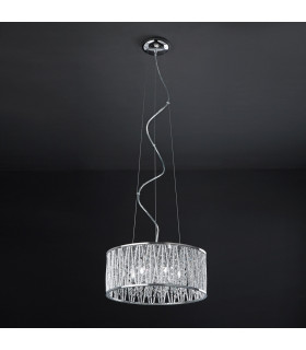 Suspension en cristal Vanessa Chrome en aluminium