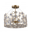 Nardo Champagne crystal pendant lamp gold crystal and steel
