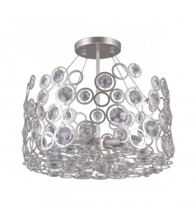Nardo Champagner Kristall Pendelleuchte Silber