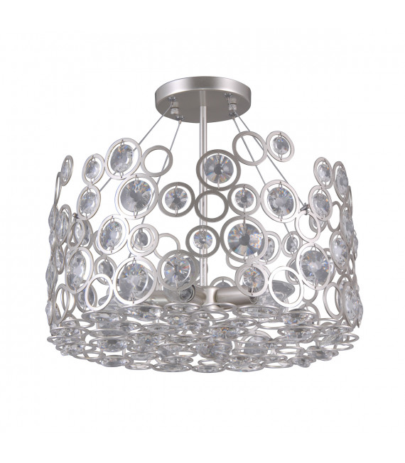 Nardo Champagne crystal pendant light silver crystal