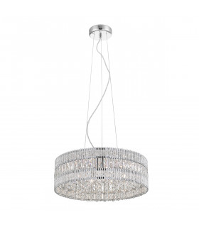 Suspension en cristal Felicia Argent transparent