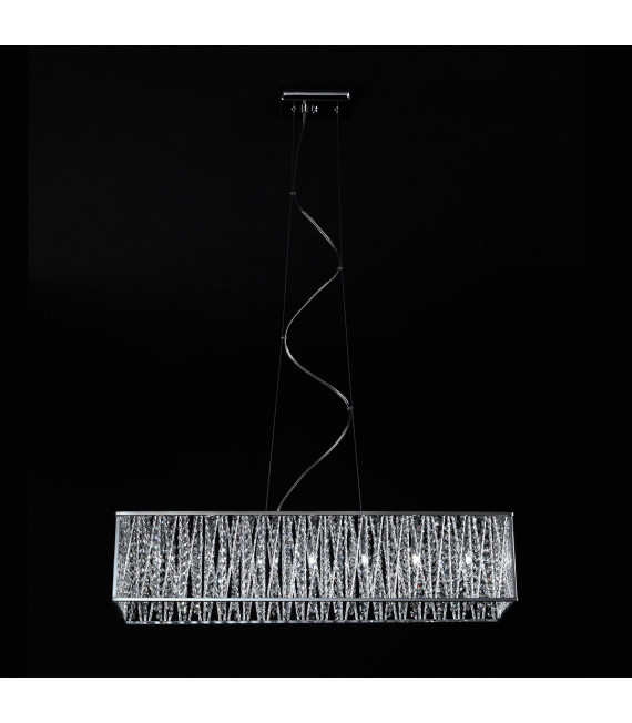 Vanessa crystal suspension in chrome color
