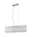 Suspension en cristal Carla Chrome, transparent