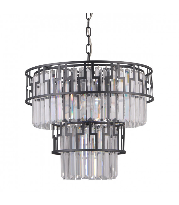 Suspension en cristal Filip Noir mat