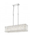 Carla Chrome crystal pendant lamp, metal transparent