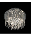 Crystal pendant lamp Angel chromed metal