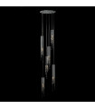 Larix Chrome crystal pendant light 6 bulbs