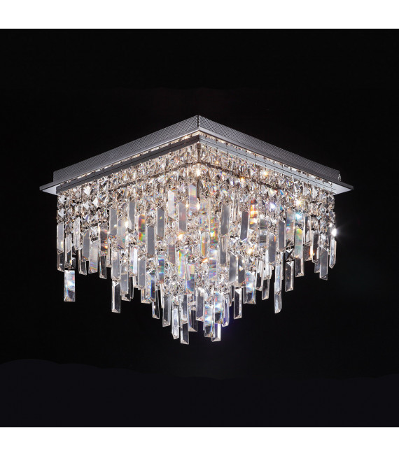 Crystal Pendant Lavenda Chrome 13 Bulbs