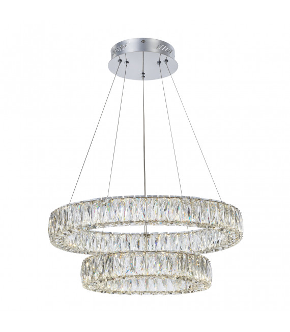 Lámpara colgante de cristal Perla Chrome