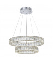 Perla Chrome crystal pendant lamp in metal