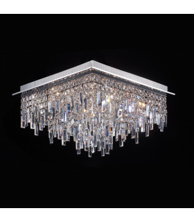 Lámpara colgante de cristal cromado Lavenda