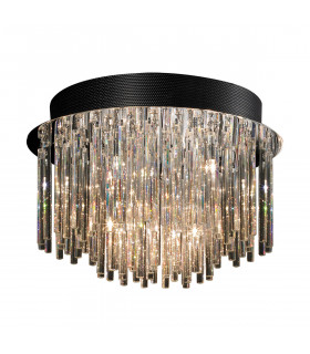 Suspension en cristal Spillo Chrome en métal et verre